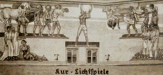 Gustl Kratzer "Sonnenallegorie" Fresko, ca 1925