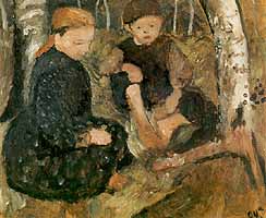 Paula Modersohn-Becker (1876-1907) "Kinder im Walde", 1904