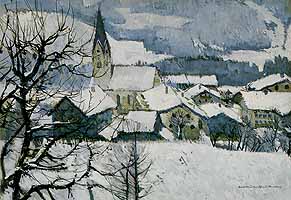 Hans Mueller-Schnuttenbach (1889-1973) :Winter in Toerwang" - courtesy of Staedt. Gallerie Rosenheim -