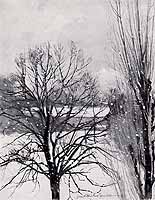 Hans Mueller-Schnuttenbach (1889-1973) "Es schneit"