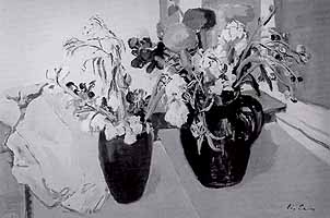Hermann Euler (1900-1970) "Blumen mit zwei Kruegen"